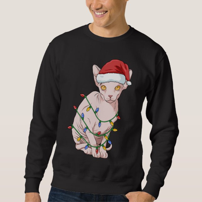 Weihnachten Sphynx Cat Geschenk Frauen Sphynx Cat Sweatshirt (Vorderseite)