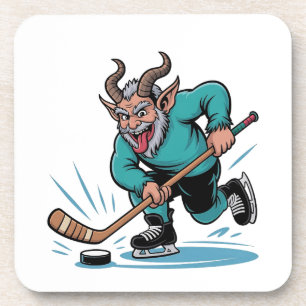 Weihnachten spielt Eishockey Gruseliges Weihnachte Getränkeuntersetzer