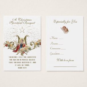 Weihnachten Spirituelle Bouquet Gebet Heilige Kart