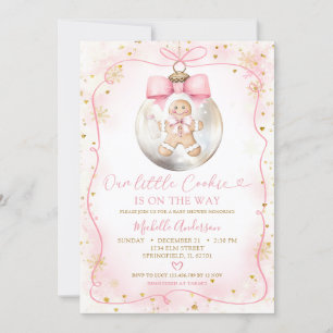 Weihnachten sprinklte kleine Kekse auf dem Weg Bab Einladung