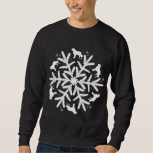 Weihnachten St. Bernard Geschenk Snowflake St. Ber Sweatshirt
