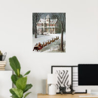 Weihnachten, St. Nikolaus mit Rentier