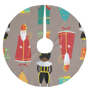 Weihnachten St. Nikolaus Polyester Weihnachtsbaumdecke