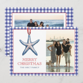 Weihnachten Starfish Ornament Gingham Foto