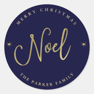 Weihnachten Stars in der Nacht auf Weihnachten G Runder Aufkleber