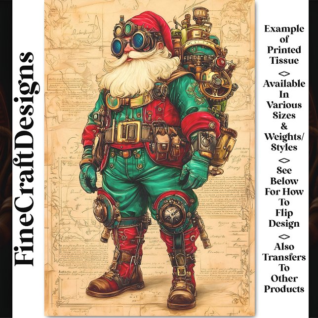 Weihnachten Steampunk Vibe BL6 Decoupage Seidenpapier (Von Creator hochgeladen)