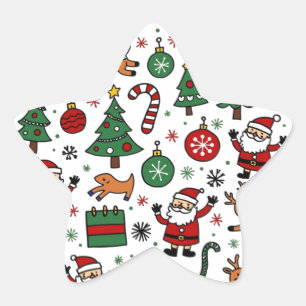 Weihnachten Stern-Aufkleber