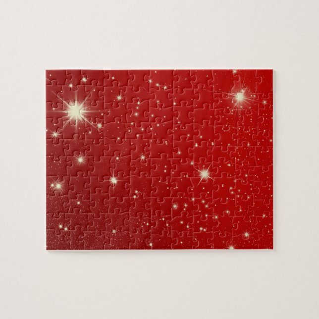 Weihnachten, Sterne in der Roten Galaxie Puzzle (Horizontal)