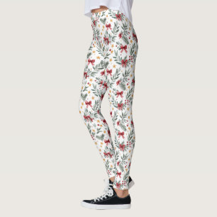 Weihnachten, Sterne und Bögen Leggings