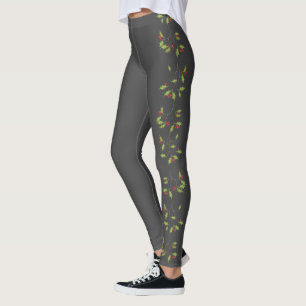 Weihnachten Stilvoll Urlaub Holly Berries Niedlich Leggings