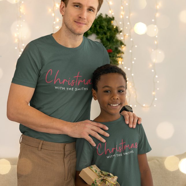 Weihnachten | Stilvolle Trendy Forest Green T-Shirt (Von Creator hochgeladen)