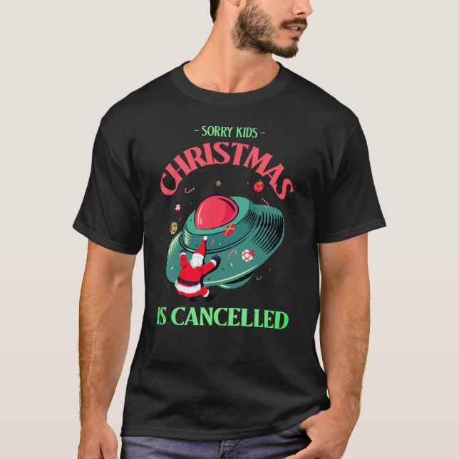 Weihnachten storniert: Alien Santa Mishap T-Shirt (Vorderseite)
