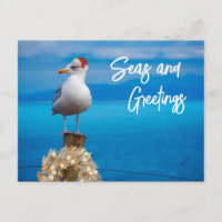 Weihnachten Strand Meer und Grüße Seagull Ozean
