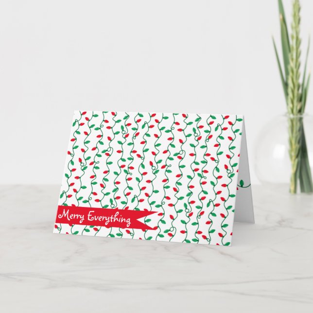 Weihnachten - Streifen l Feiertag Gruß (Vorderseite)