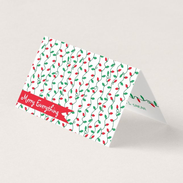 Weihnachten - Streifen l Feiertag Gruß (Vorderseite)