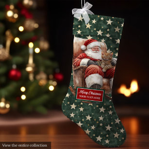 Weihnachten Strumpf für Katzenliebhaber Vintag San Großer Weihnachtsstrumpf
