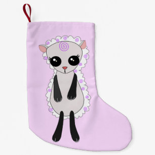 Weihnachten Strumpf mit kleinem Lamm - Ihre Farben Kleiner Weihnachtsstrumpf
