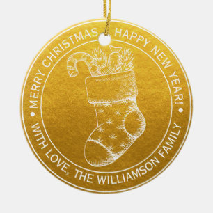 Weihnachten Strumpf Weihnachten Weihnachten Wünsch Keramik Ornament