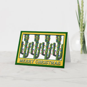 Weihnachten Südwestkaktus Trees Grußkarte