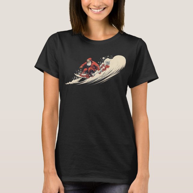 Weihnachten surfen Weihnachten T-Shirt (Vorderseite)