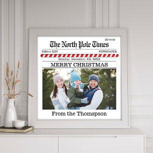Weihnachten Süße Einfache Zeitungsdruck-Typografie Fotodruck