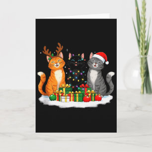 Weihnachten Süße Katzen & Kätzchen Mit Santa Hut, Karte