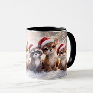 Weihnachten Süße Tiere Feiertag Tasse