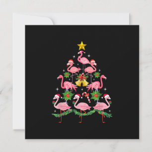 Weihnachten - Süßer Flamingo Weihnachtsbaum Einladung