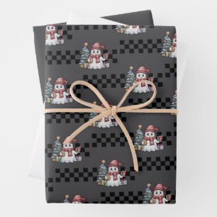 Weihnachten Süßer Geist Retro Gruseliges Weihnacht Geschenkpapier Set