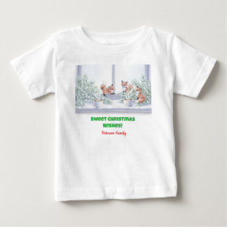 Weihnachten T - Shirt - Gemütliche Winterfoxszene