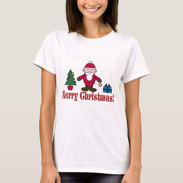 Weihnachten T - Shirt - Weihnachtsmann - Frohe Wei (Vorderseite)
