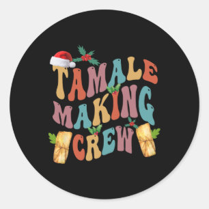 Weihnachten Tamale Crew Mexikos Food Family m Runder Aufkleber
