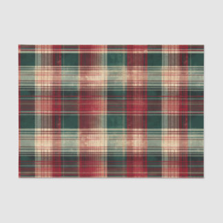 Weihnachten Tartan und Bäume nahtlos Seidenpapier