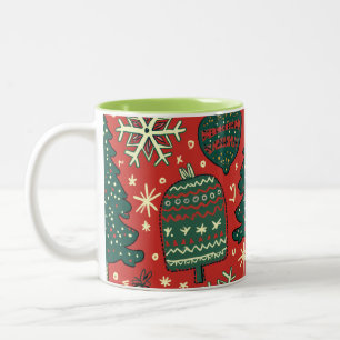 Weihnachten-Tasse (Bearbeiten) Zweifarbige Tasse