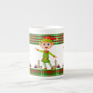 Weihnachten Tasse, Elf, frohe Weihnachten Prozellantasse