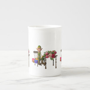 Weihnachten Tasse, Elf, frohe Weihnachten Prozellantasse