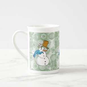 Weihnachten Tasse, Schneemann, Frohe Weihnachten Prozellantasse