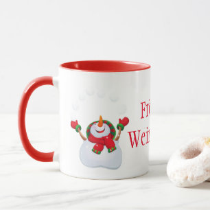 Weihnachten-Tasse-Snowman-Frohliche Weihnachten Tasse