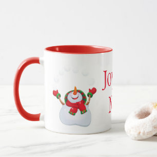 Weihnachten Tasse-Snowman-Joyeux Weihnachten/Frohe Tasse