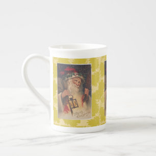 Weihnachten Tasse, Vintager Weihnachtsmann, Frohe Prozellantasse