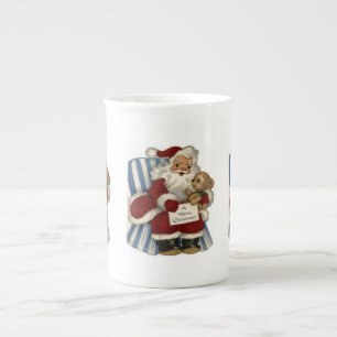 Weihnachten Tasse, Vintager Weihnachtsmann Prozellantasse