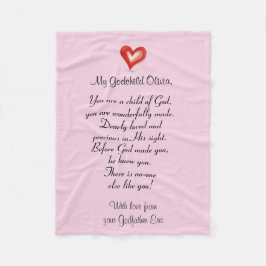 Weihnachten / Taufen Geschenk für Godchild, Custom Fleecedecke