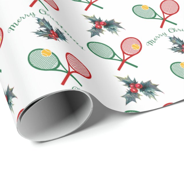 🎄 Weihnachten 🎾 Tenniswrapping Paper Geschenkpapier (Rolleneckpunkt)