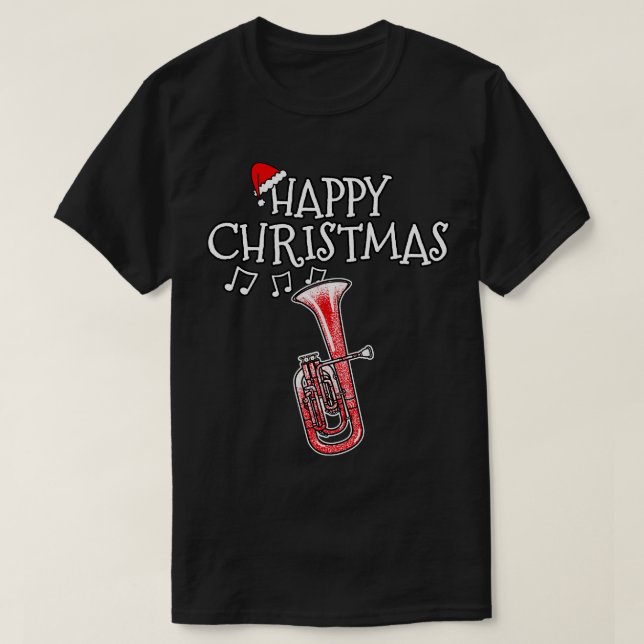Weihnachten Tenor Horn Brass Musikerin Weihnachtsm T-Shirt (Design vorne)