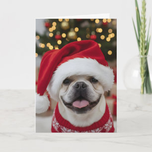 Weihnachten The French Bulldog Custom-Feiertag Karte