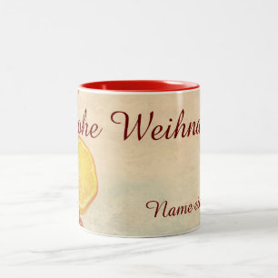 Weihnachten Thema mit Früchten... Zweifarbige Tasse