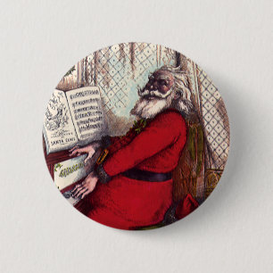 Weihnachten, Thomas Nast Weihnachtsmann Piano Button