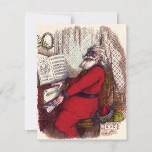 Weihnachten, Thomas Nast Weihnachtsmann Piano Feiertagskarte