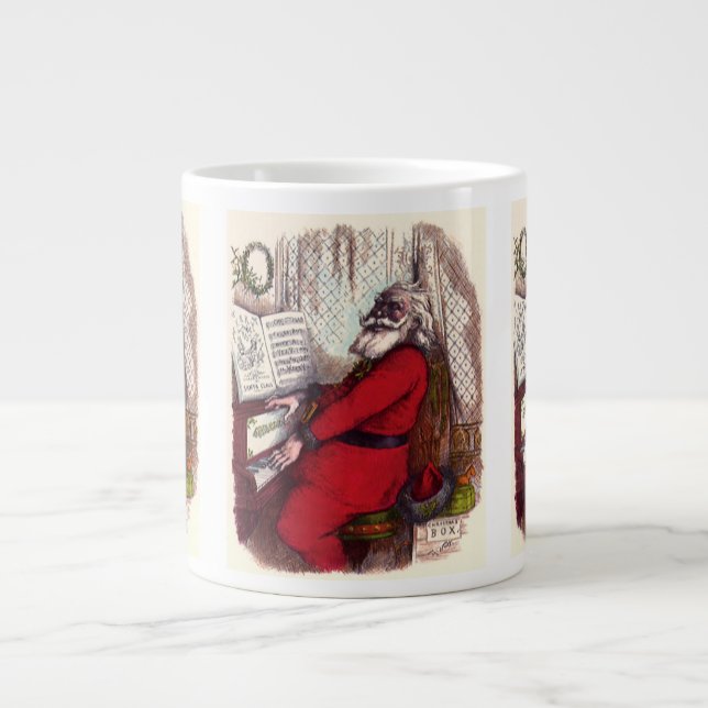 Weihnachten, Thomas Nast Weihnachtsmann Piano Jumbo-Tasse (Vorderseite)