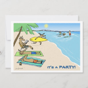 "Weihnachten Tide" - Urlaub am Strand von Santa un Einladung